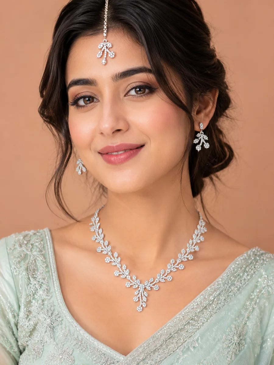 প্রিমিয়াম অরিজিনাল ডায়মন্ড কাট নেকলেস সেট