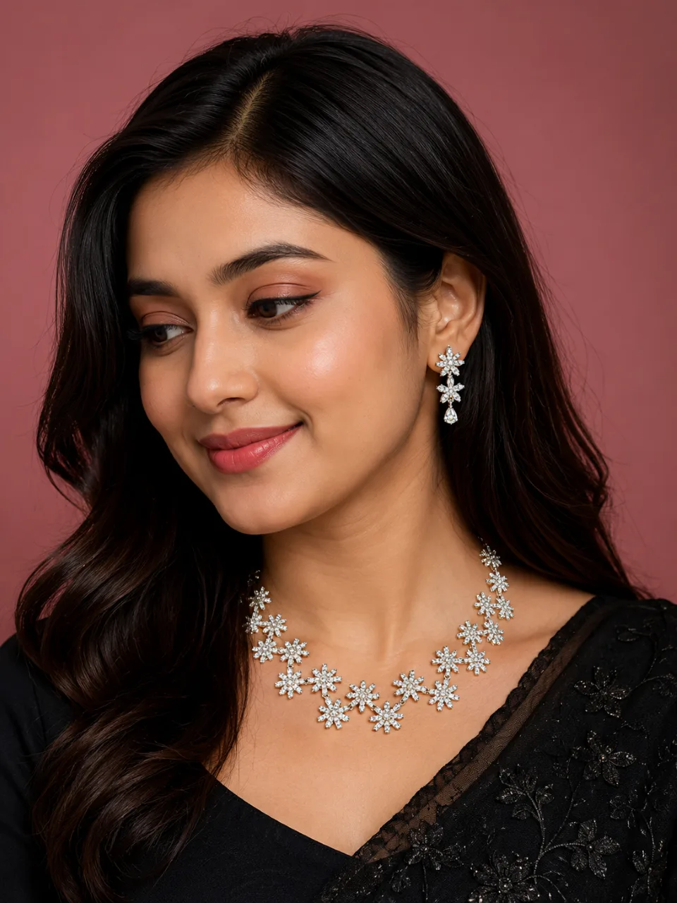 প্রিমিয়াম অরিজিনাল ডায়মন্ড কাট নেকলেস সেট