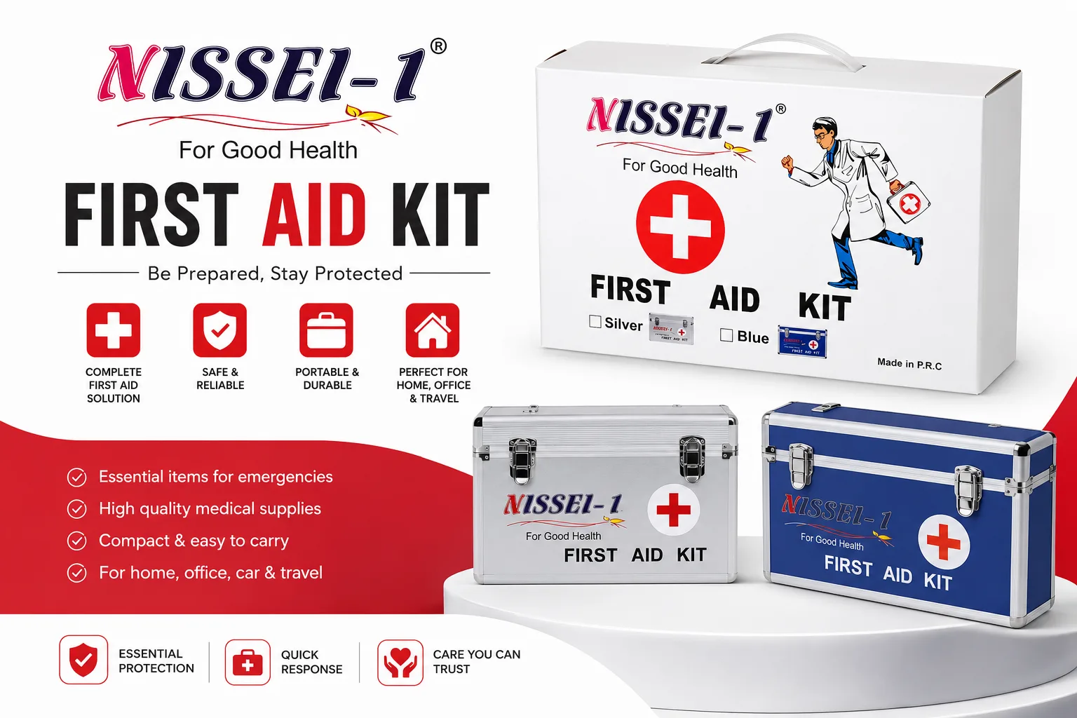 NISSEL-1 প্রিমিয়াম ফার্স্ট এইড কিট