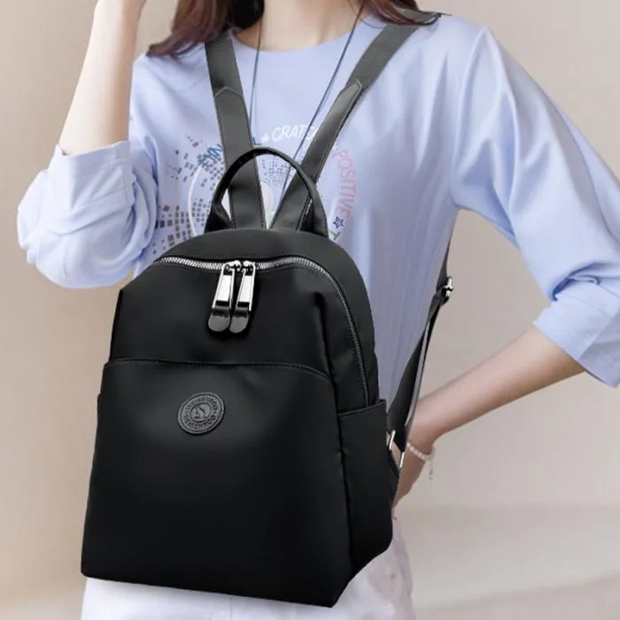 Women's Backpacks Simple Fashion Bag (Black)