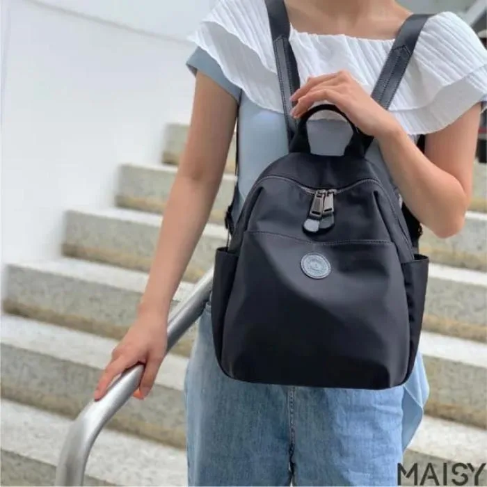 Women's Backpacks Simple Fashion Bag (Black)