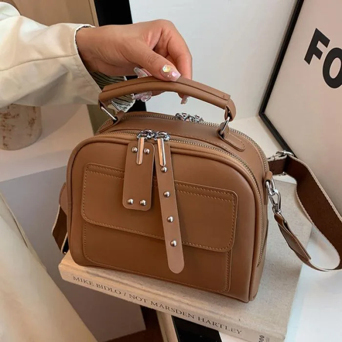 Luxury Multi-Layer Commuter Handbag (Brown)