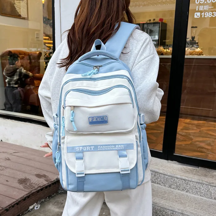Lightweight College Student Backpack(Blue)