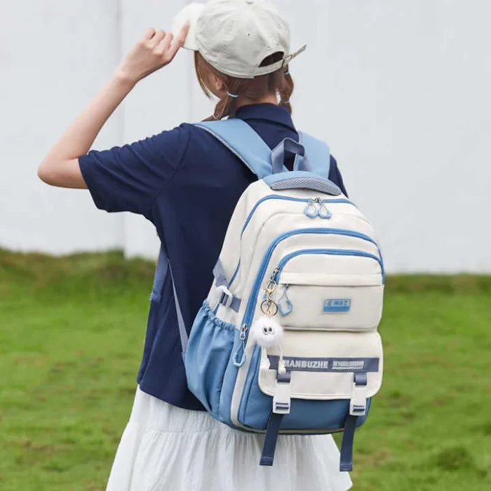 Lightweight College Student Backpack(Blue)