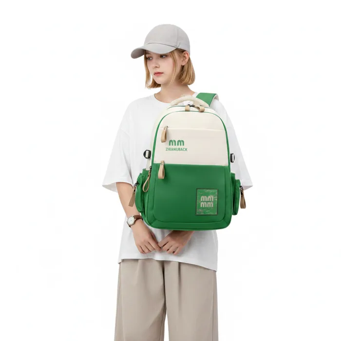 College Cute Large-Capacity Backpacks (Green)
