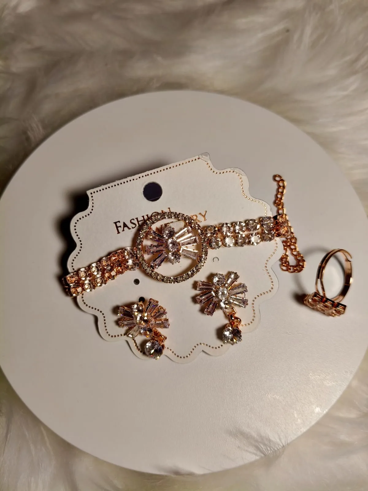Rose Gold Crystal Elegance Jewelry Set