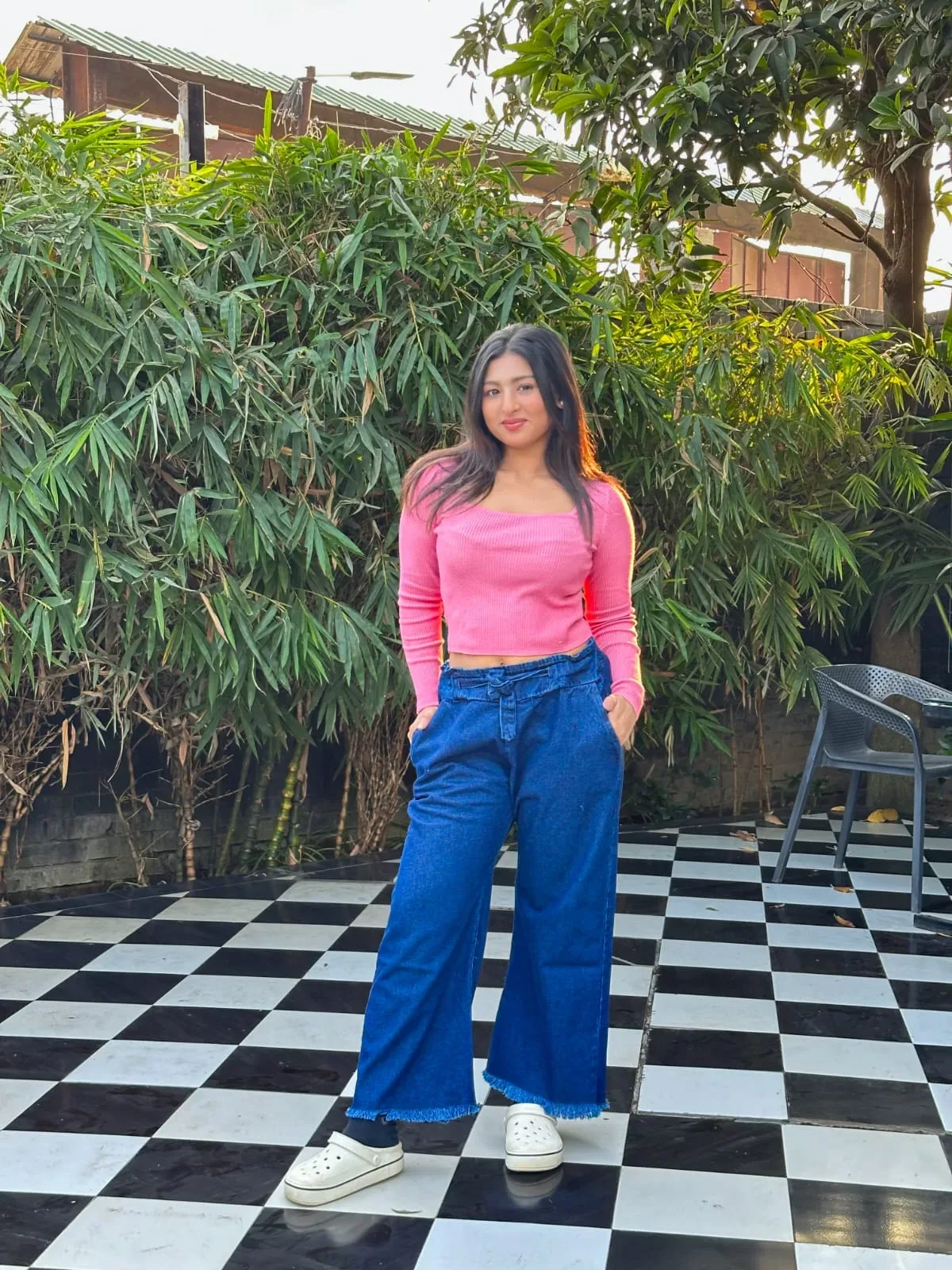 Stylish Women’s Soft Denim Palazzo Pant - 3XXL AND 4XXL