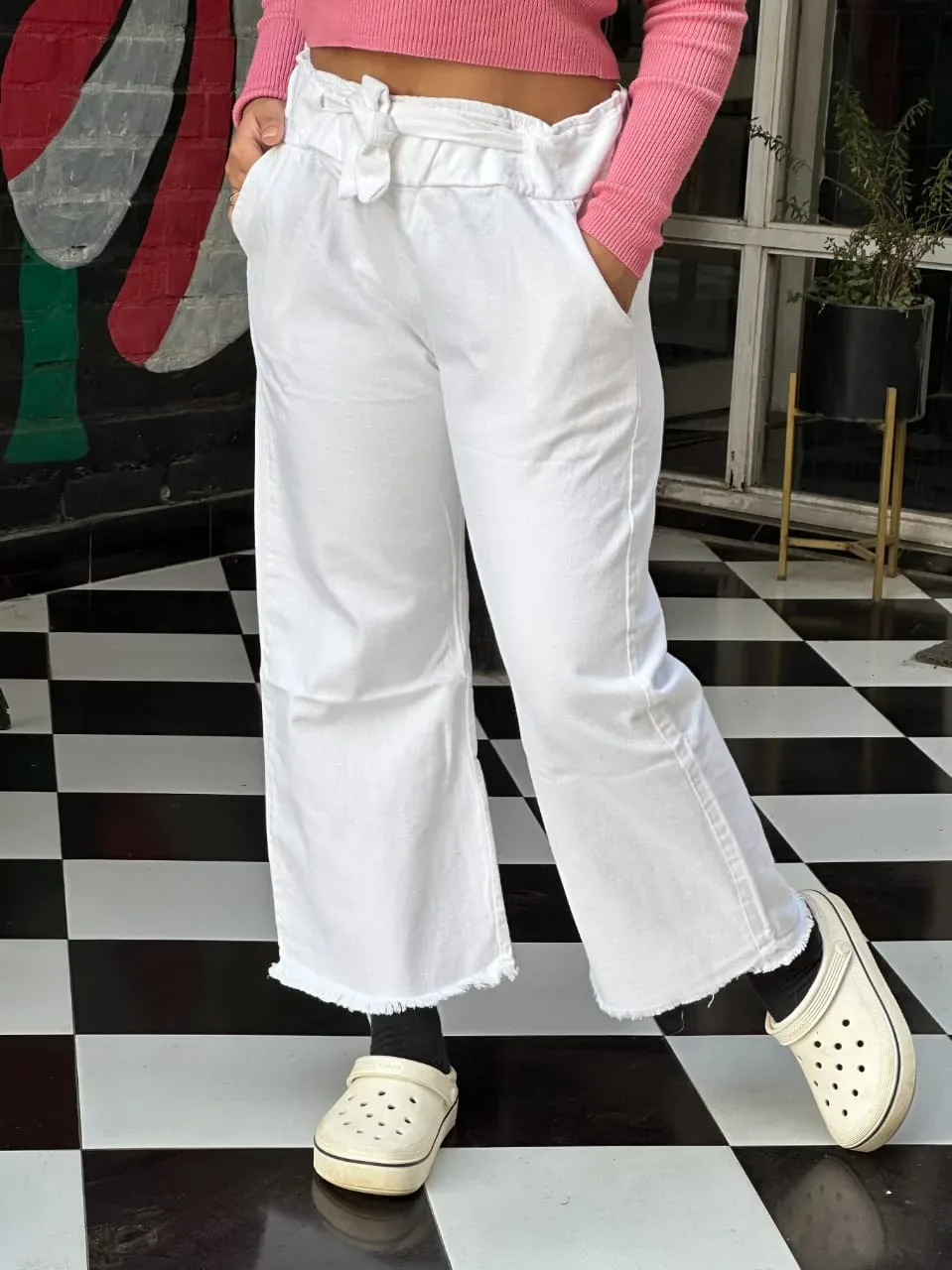 Stylish Women’s Soft Denim Palazzo Pant - 3XXL AND 4XXL
