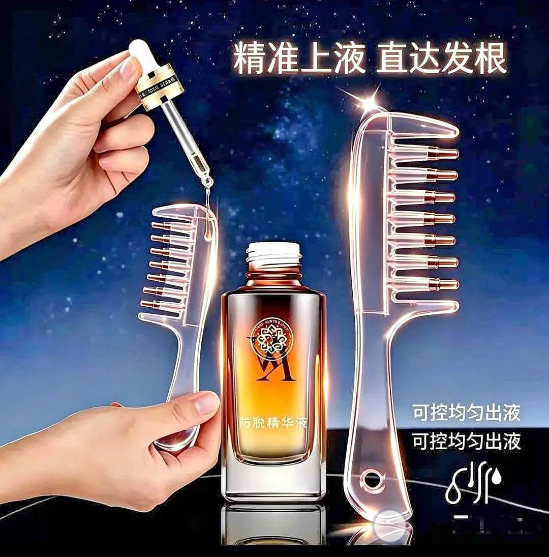Scalp Applicator Comb with Hair Serum