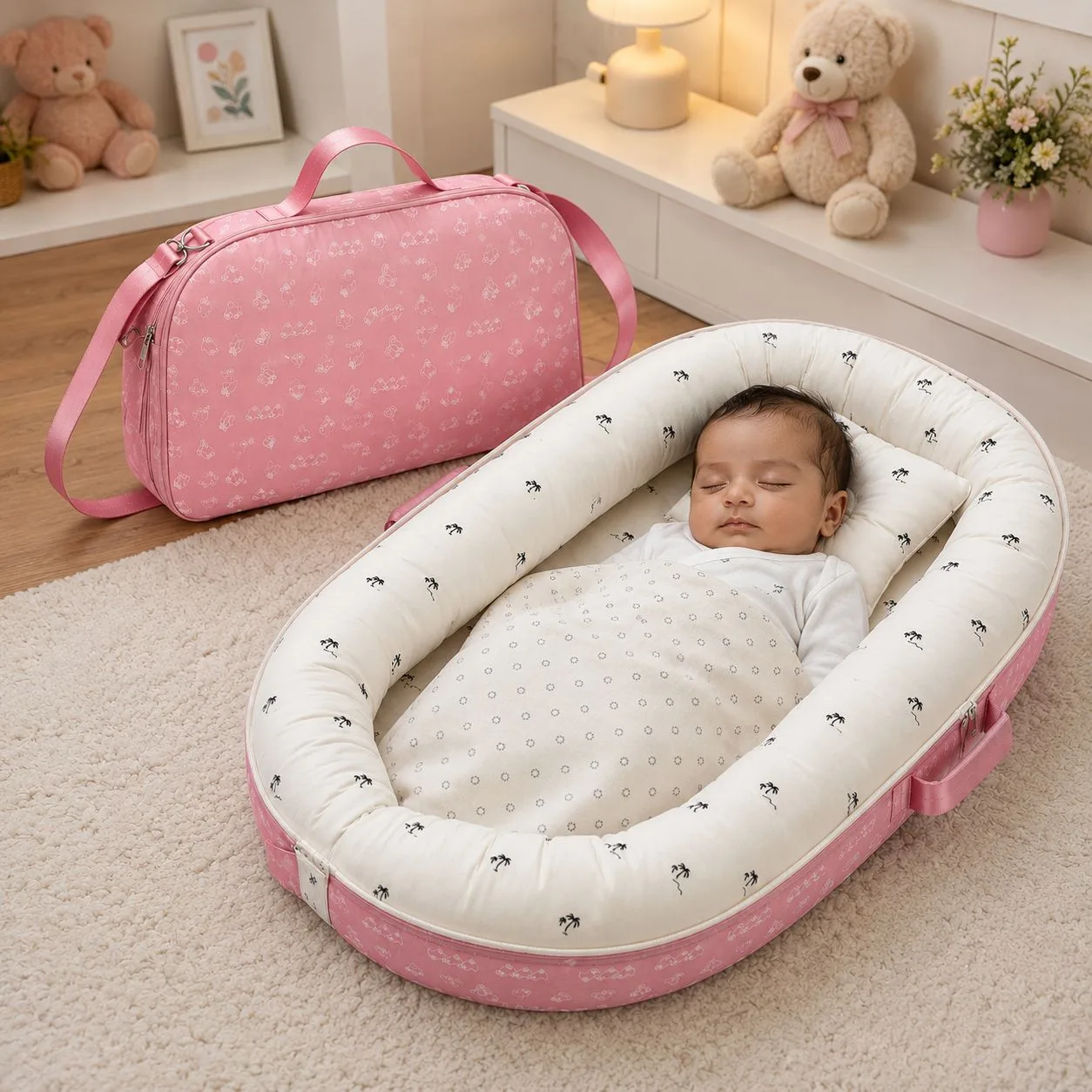 Premium Baby Nest & Carry Bag Set
