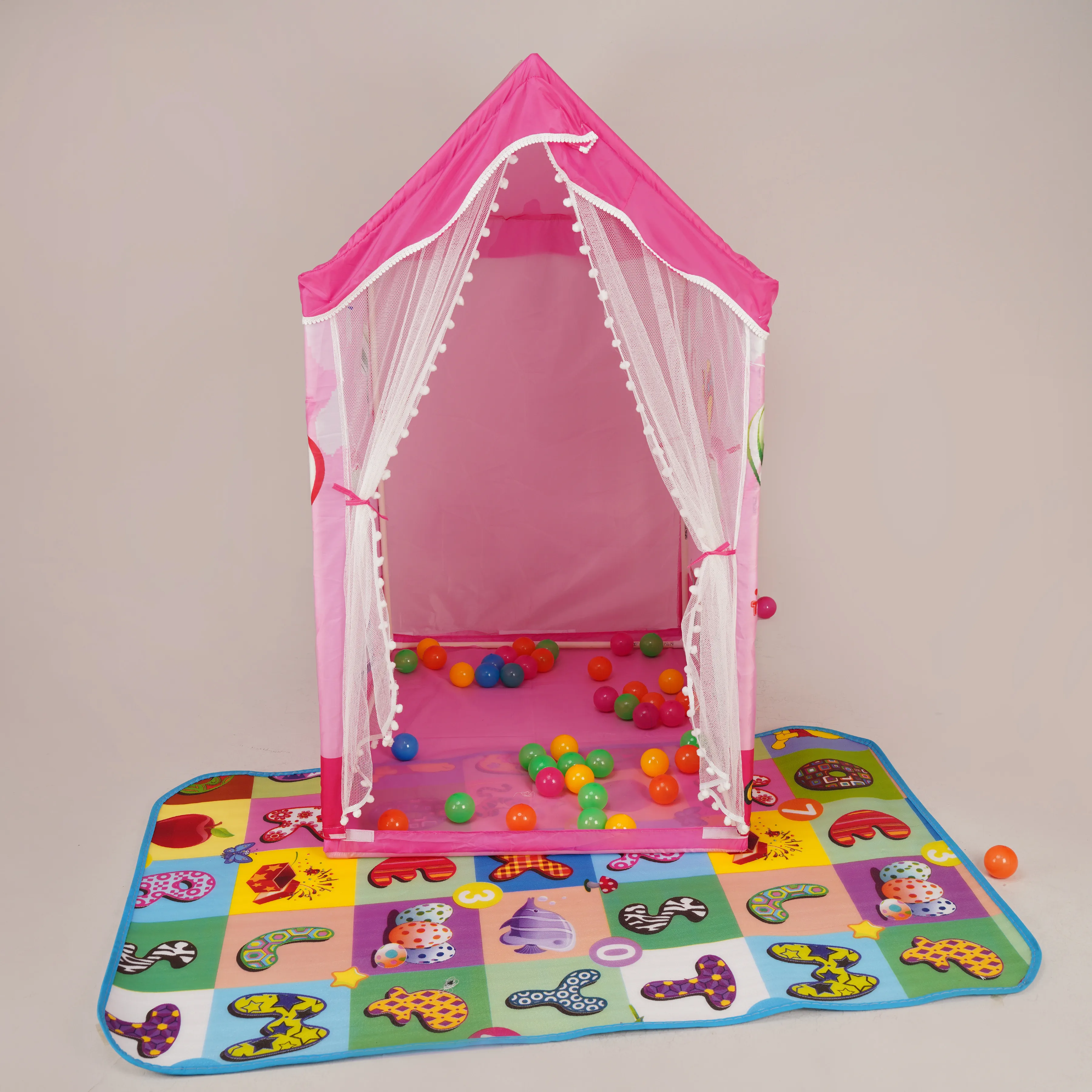 Castle House Printed Play Tent (pink)