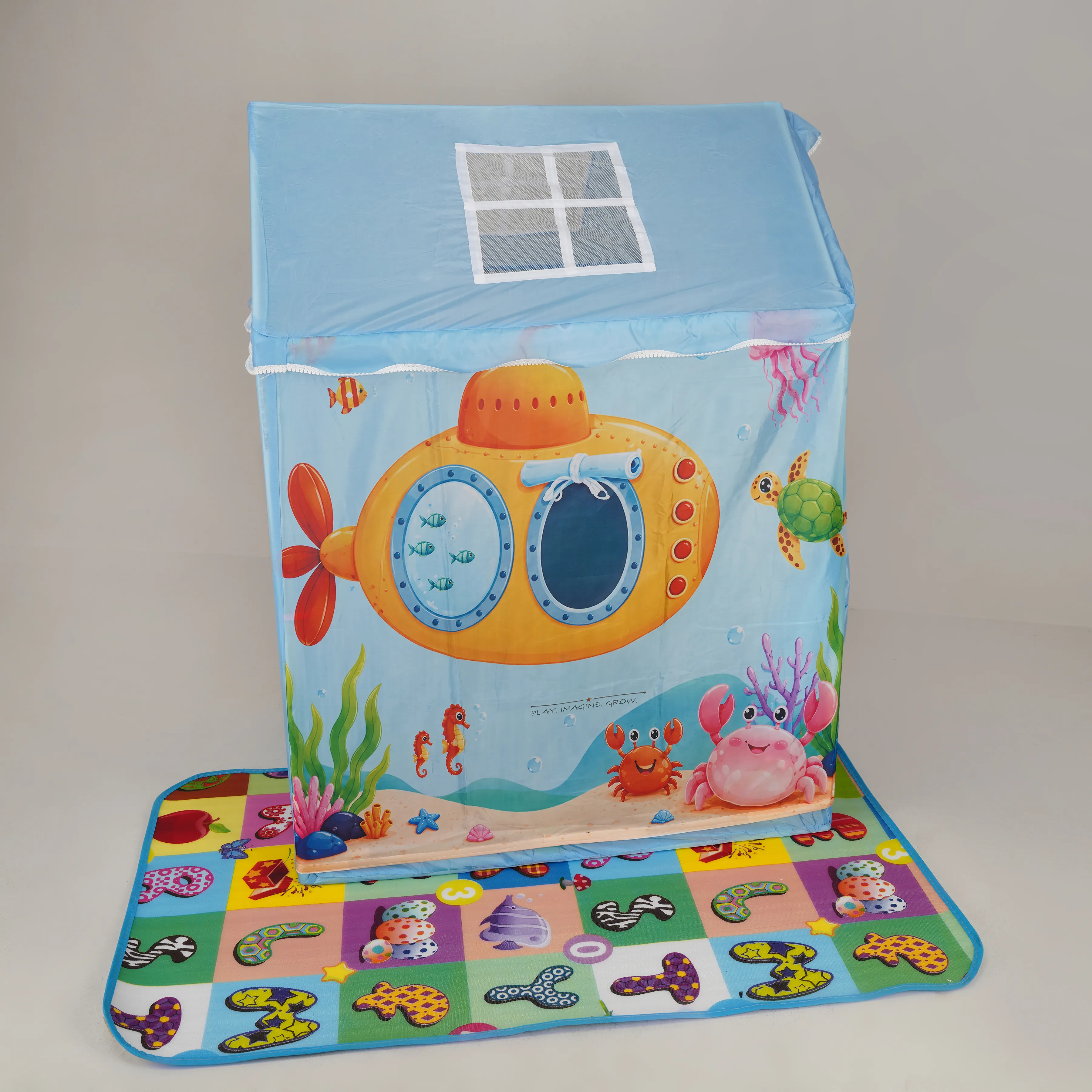 Castle House Printed Play Tent (Sky)
